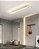 Luminaria Plafon De Sobrepor Moderna Minimalista Retangular 80cm Branco Com Dourado 74w Luz Led Indireta 3 Em 1 - Green - Imagem 8