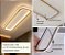 Luminaria Plafon De Sobrepor Moderna Minimalista Retangular 80cm Branco Com Dourado 74w Luz Led Indireta 3 Em 1 - Green - Imagem 4