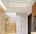 Luminaria Plafon De Sobrepor Moderna Minimalista Retangular 80cm Branco Com Dourado 74w Luz Led Indireta 3 Em 1 - Green - Imagem 9