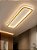 Luminaria Plafon De Sobrepor Moderna Minimalista Retangular 80cm Branco Com Dourado 74w Luz Led Indireta 3 Em 1 - Green - Imagem 1