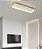 Luminaria Plafon De Sobrepor Moderna Minimalista Retangular 80cm Branco Com Dourado 74w Luz Led Indireta 3 Em 1 - Green - Imagem 6