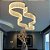 Kit 2 Lustre Pendente Moderno Dourado Canelado Onda Espiral De Acrilico Com Luz Led 3 Em 1 - Green Age 127/220v - Imagem 1