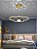 Lustre Pendente Moderno Dourado Nuvem Com Globo Estrelado Para Quarto Infantil Com Luz Led 3 Em 1 - Green Age 127/220v - Imagem 1