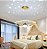 Lustre Pendente Moderno Dourado Nuvem Com Globo Estrelado Para Quarto Infantil Com Luz Led 3 Em 1 - Green Age 127/220v - Imagem 11