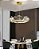 Lustre Pendente Moderno Dourado Minimalista Anel Design Asas De Borboleta Em Acrilico Com Luz Led 3 Em 1 - Green Age - Imagem 1