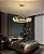 Lustre Pendente Moderno Dourado Minimalista Anel Design Asas De Borboleta Em Acrilico Com Luz Led 3 Em 1 - Green Age - Imagem 12