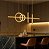 Lustre Pendente Moderno Dourado Nórdico Linear De Anéis E Tubos Com Luz Led 3 Em 1 - Green Age 127/220v - Imagem 10