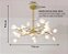 Lustre Pendente Moderno Dourado 75cm Design Ramos De Árvore Com 30 Led Luz 3 Em 1 - Green Age 127/220v - Imagem 2