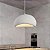 Luminária Pendente Lustre Moderno Cúpula Estilo Japonês Branca 50cm Wabi-sabi Concreto - Green Age 127/220v Branco - Imagem 11