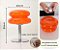 Luminaria Abajur De Mesa Macaron De Vidro Laranja Bauhaus Retrô Vintage Cogumelo Com Usb E Luz Led 3 Em 1 Dimerizável - Imagem 2