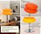 Luminaria Abajur De Mesa Macaron De Vidro Laranja Bauhaus Retrô Vintage Cogumelo Com Usb E Luz Led 3 Em 1 Dimerizável - Imagem 4