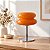 Luminaria Abajur De Mesa Macaron De Vidro Laranja Bauhaus Retrô Vintage Cogumelo Com Usb E Luz Led 3 Em 1 Dimerizável - Imagem 1