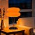 Luminaria Abajur De Mesa Macaron De Vidro Laranja Bauhaus Retrô Vintage Cogumelo Com Usb E Luz Led 3 Em 1 Dimerizável - Imagem 9