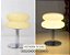 Luminaria Abajur De Mesa Macaron De Vidro Bege Bauhaus Retrô Vintage Cogumelo Com Usb E Luz Led 3 Em 1 Dimerizável - Imagem 4
