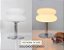 Luminaria Abajur De Mesa Macaron De Vidro Branco Bauhaus Retrô Vintage Cogumelo Com Usb E Luz Led 3 Em 1 Dimerizável - Imagem 6