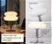 Luminaria Abajur De Mesa Macaron De Vidro Branco Bauhaus Retrô Vintage Cogumelo Com Usb E Luz Led 3 Em 1 Dimerizável - Imagem 3