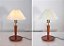 Luminária Abajur De Mesa Nogueira Plissado De Madeira Maciça Vintage Retrô Cabeceira Quarto Sala De Estar Estudo Leitura - Imagem 3