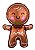 Balão metalizado Biscoito de Natal - Gingerbread (50 x 70 cm) - Imagem 1
