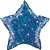 Balão 20" Estrela Holográfica Azul - 51 cm (unidade) - Imagem 1