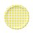 Pratinho de papel xadrez - Vichy Amarelo (18 cm - 10 unidades) - Imagem 1