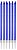 Vela metalizada - Azul (6 velas com pezinhos - 11 cm) - Imagem 1