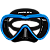 Mascara Mergulho E Snorkel Azul Lente Tranparente - Imagem 2