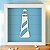 Quadro Náutico Fundo Azul Farol Bco XC-54 I - Imagem 1