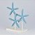 Enfeite Pedestal Trio de Estrelas Azuis XG-30 - Imagem 2