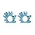 Jogo com Dois Porta Guardanapos Azuis Coral XG-49 - Imagem 1