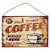 Placa Ondulada Fresh Brewed Coffee em Metal CW-20 - Imagem 1