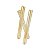 Vaso Tubos Dourado TH-15 A - Imagem 2