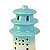 Porta Velas Farol Azul e Branco em Cerâmica XB-31 C - Imagem 4