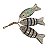 Enfeite Trio De Peixes Listrados Rustico TL-24 - Imagem 1