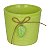 Vaso Com Relevo Linhas Folha Verde TL-58C - Imagem 1