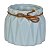 Vaso Com Relevo Laço De Sisal Azul TL-61C - Imagem 1
