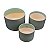 Kit 3 Pçs Vasos Verde Relevo Vertical TM-07A - Imagem 2