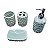 Kit De Banheiro Textura Conchas Verde TJ-51 - Imagem 1