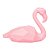 Enfeite Flamingo Sentado Esquerdo em Resina YM-26 - Imagem 1