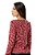 Blusa Rubi Manga Longa Decote V Reto Estampa Bicolor - Imagem 2