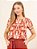 Blusa "Vibrante" Estampada Manga Curta Bainha Italiana - Imagem 3
