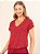 Blusa "Confiante" Japonesa Decote V Bainha com Coulissé - Imagem 1