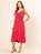 Vestido "Única" Midi Alças Triplas e Babado - Imagem 1