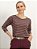 Blusa "Vibrações" Listrada Manga ¾ - Imagem 1