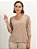 Blusa "Sonhos" Mangas ¾ Nervurada Estampada - Imagem 1