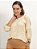 Blusa "Conexões" Texturizada Mangas ¾ com Fenda - Imagem 1