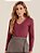 Blusa "Promessas" Manga Longa Decote V - Imagem 1