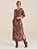 Vestido "Clareza" Evasê Midi Mangas ¾ - Imagem 3