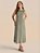 Vestido Presença Sm Evasê Linen Crochê - Imagem 1