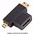 Adaptador HDMI Fêmea x Mini HDMI Macho x Micro HDMI Macho - Imagem 1