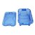 Organizador Multiuso de Plástico 5L Tampa e Travas Usual Plastic 30 × 21,5 × 13,5 cm - Cor: Azul Translúcido - Ref. 415 - Imagem 3